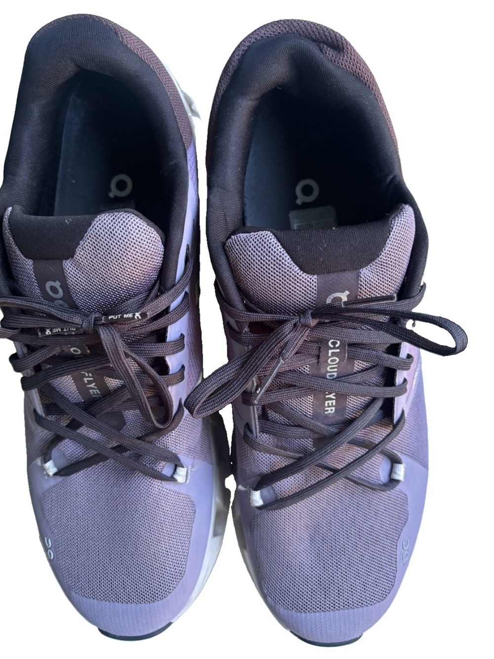 On men’s Cloudflyers 4 Lavender/Purple Athletic Running Shoes